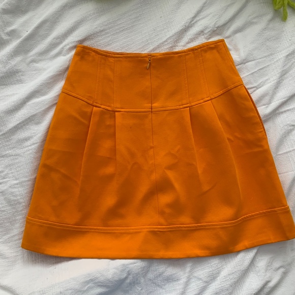 NWT Nanette Lepore Windswept Skirt, Size 2, Orange/ Papaya - Picture 5 of 5